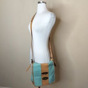 NOA Italy Perforated Leather Crossbody Bag Flap Turn-lock